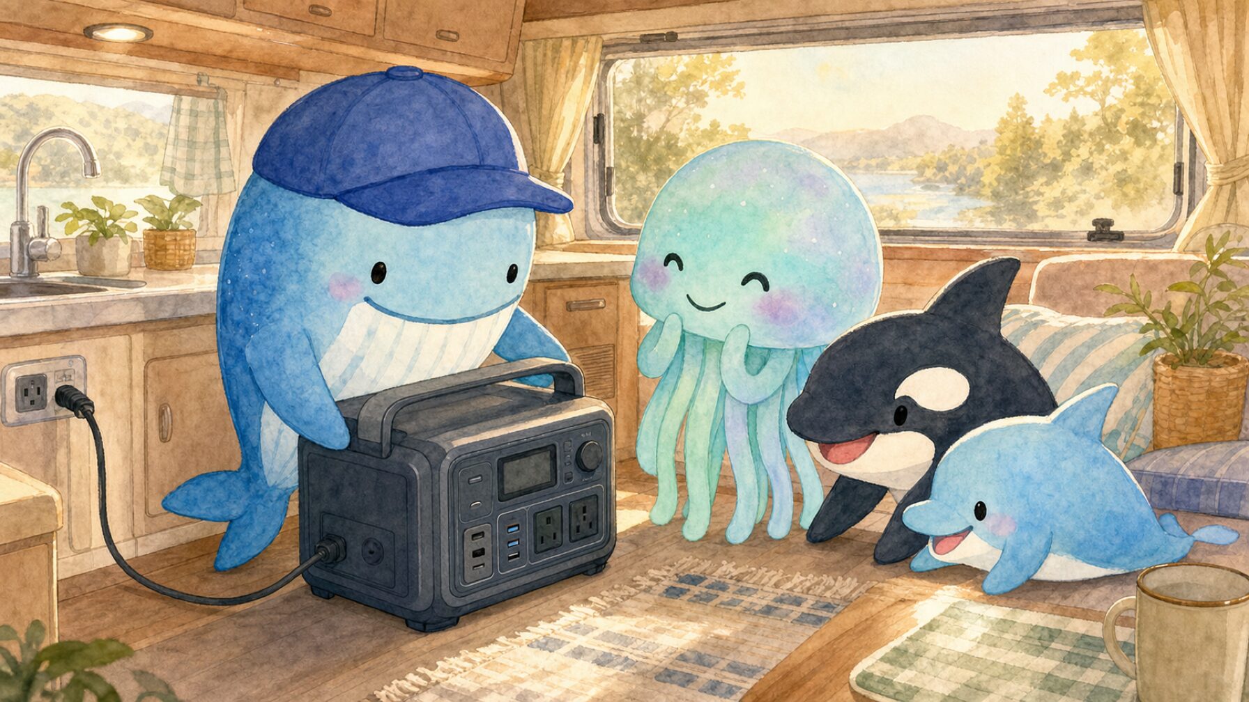 EcoFlowとBLUETTI比較イラスト