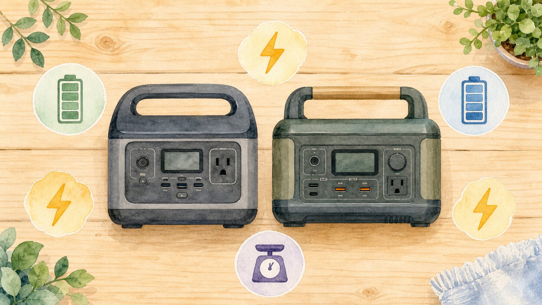 複数メーカーのポータブル電源を並べた比較