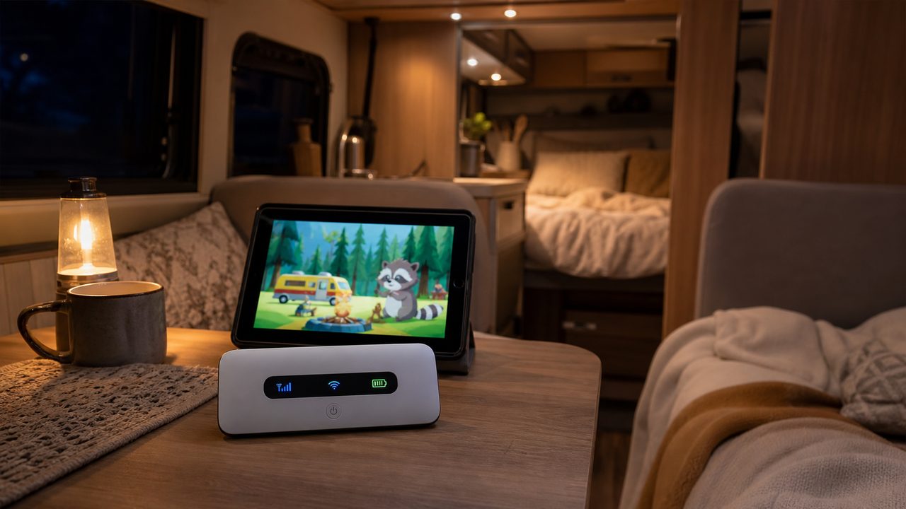 車中泊の夜に使うモバイルWiFi
