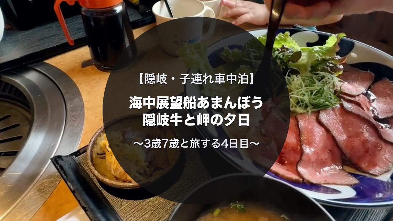 隠岐牛のローストビーフ丼｜子連れキャンピングカー旅4日目