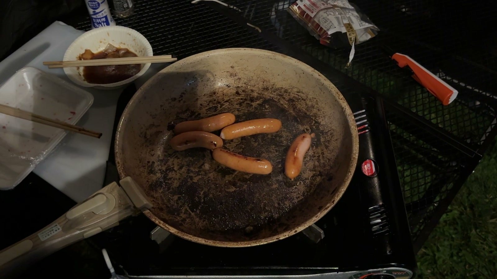 ソーセージをたくさん焼きました