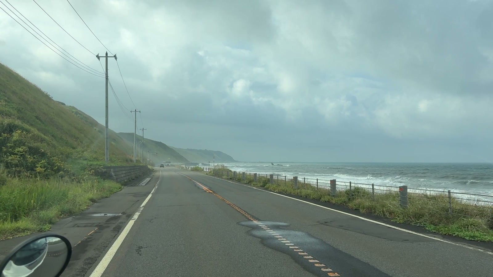 海沿いの道を留萌へ