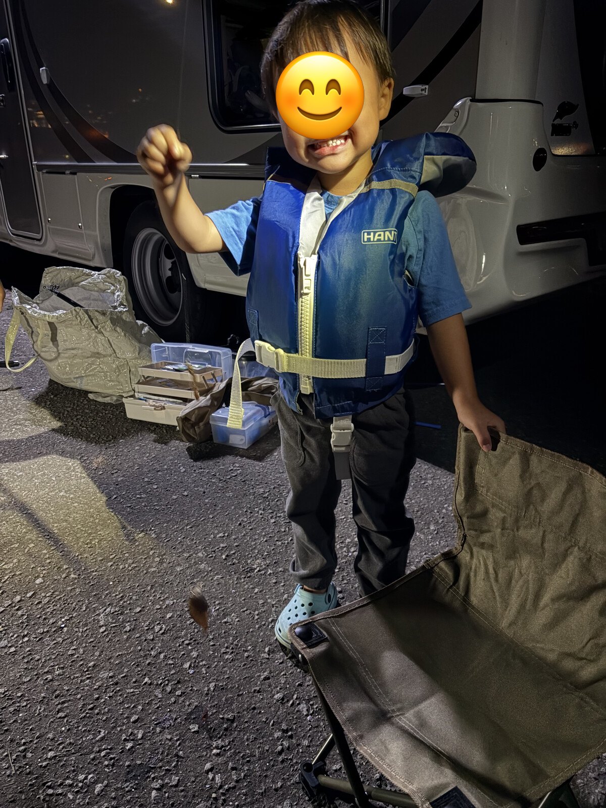 息子も釣れた!