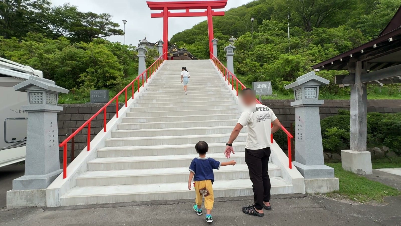 羅臼神社の階段