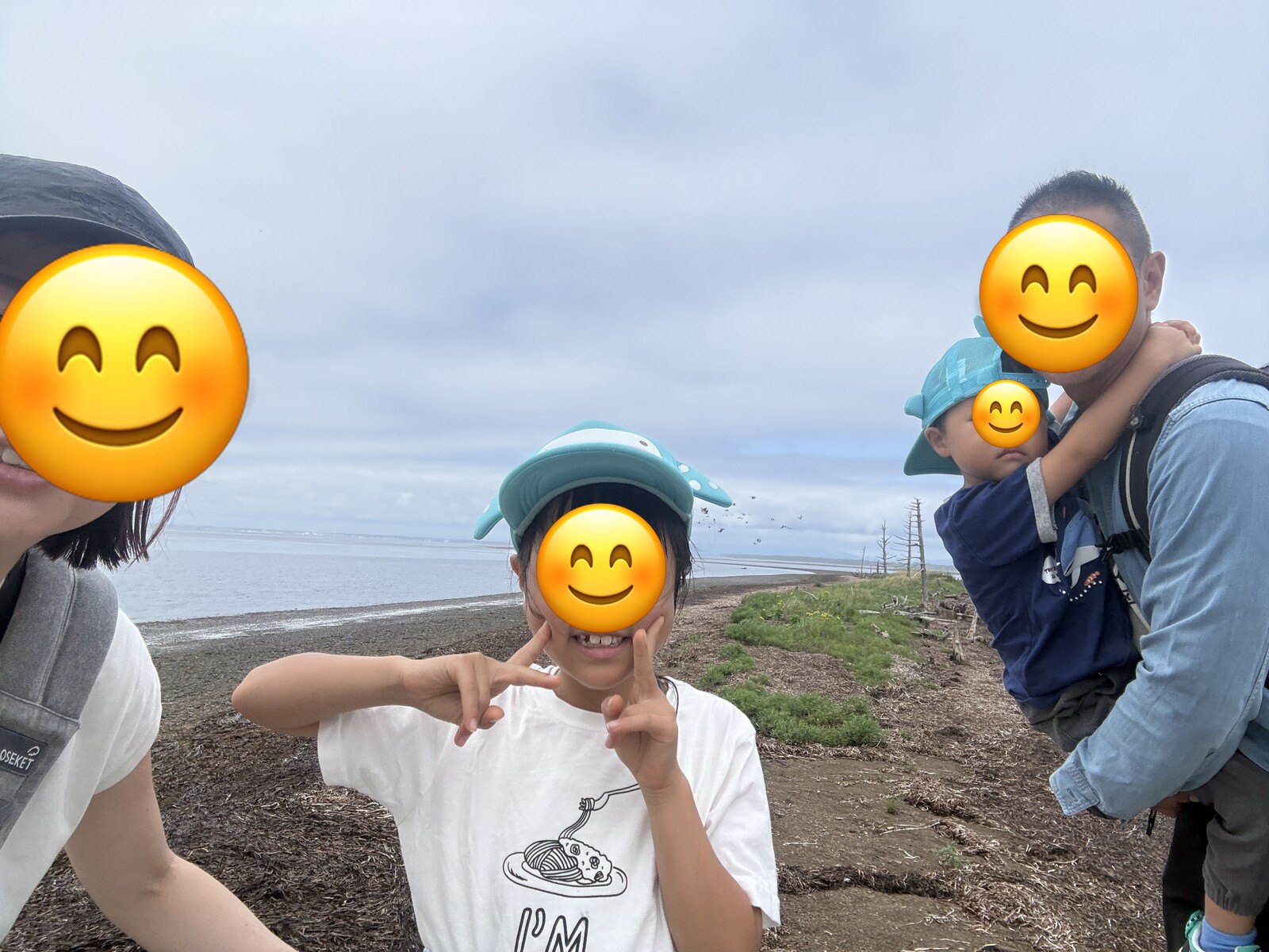 トドワラで家族写真