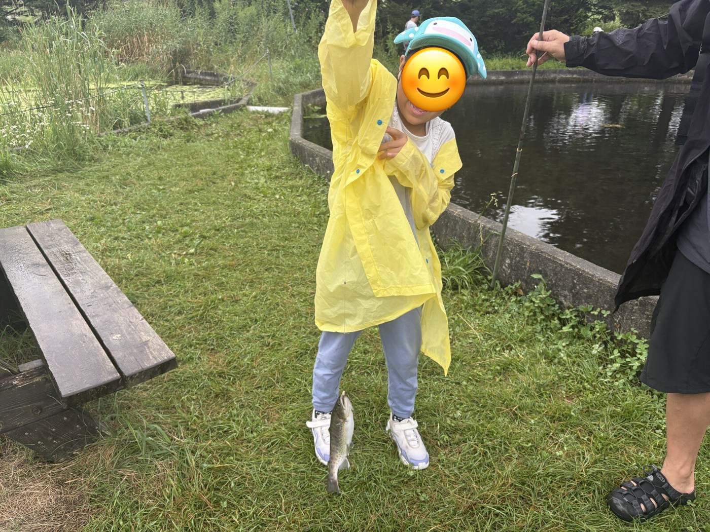 お姉ちゃんも釣れた！